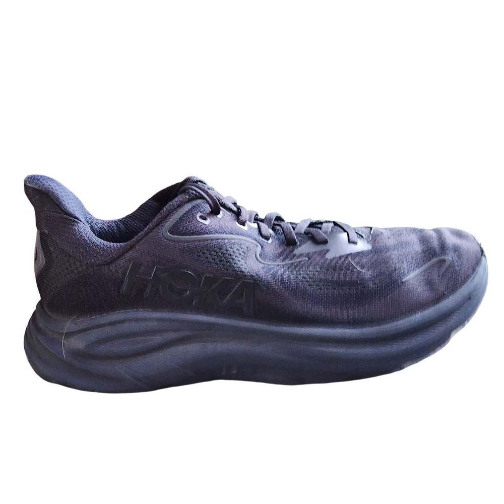 Hoka One One Clifton 8 Mens Running Shoes Black Black 9D Low Top Sneakers